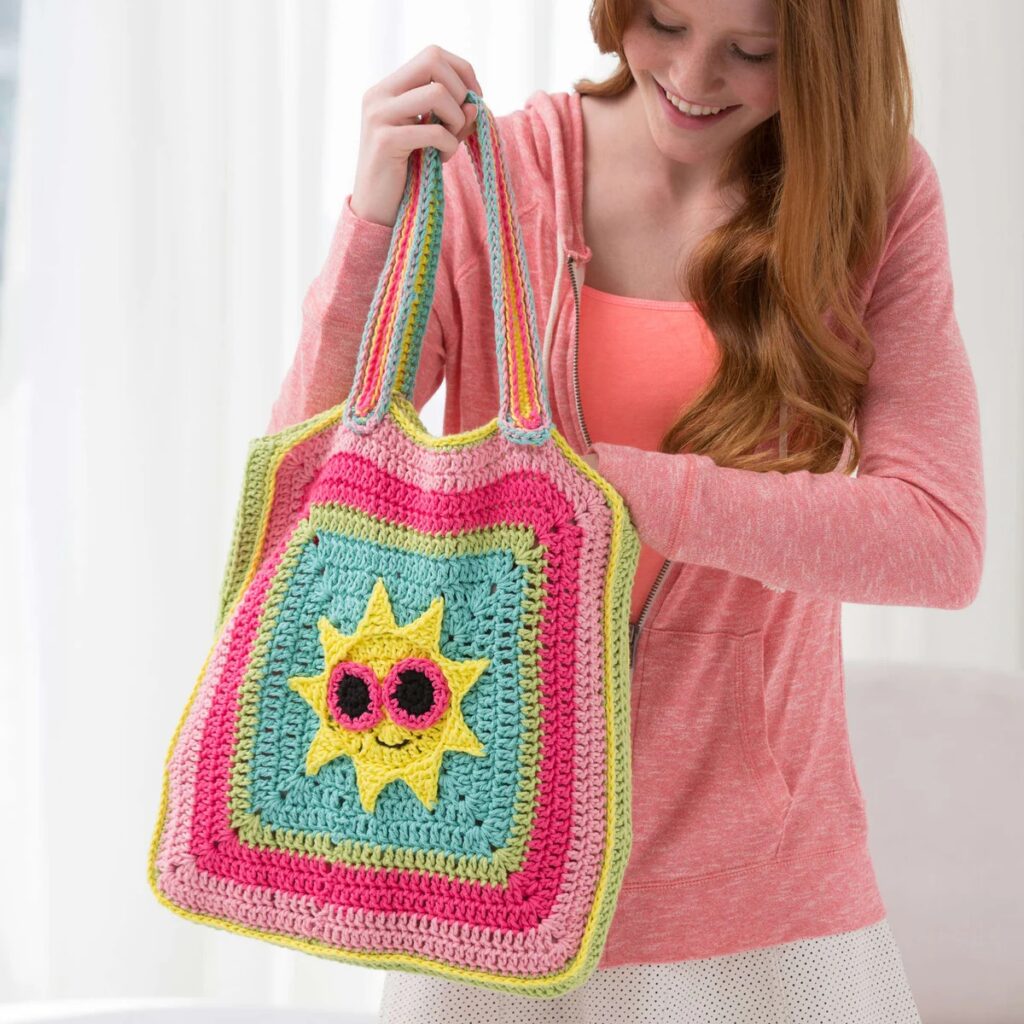 Free crochet beach summer tote bag patterns