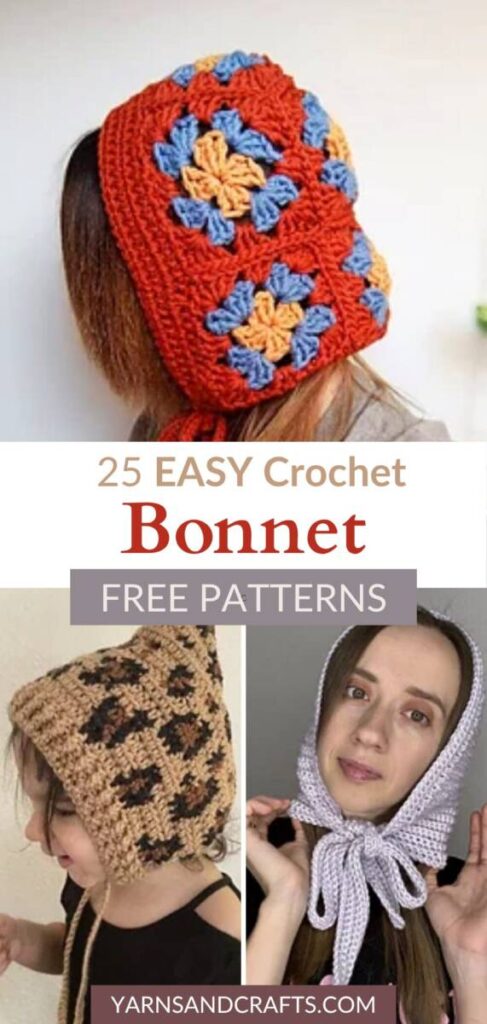 Free crochet bonnet patterns Pinterest