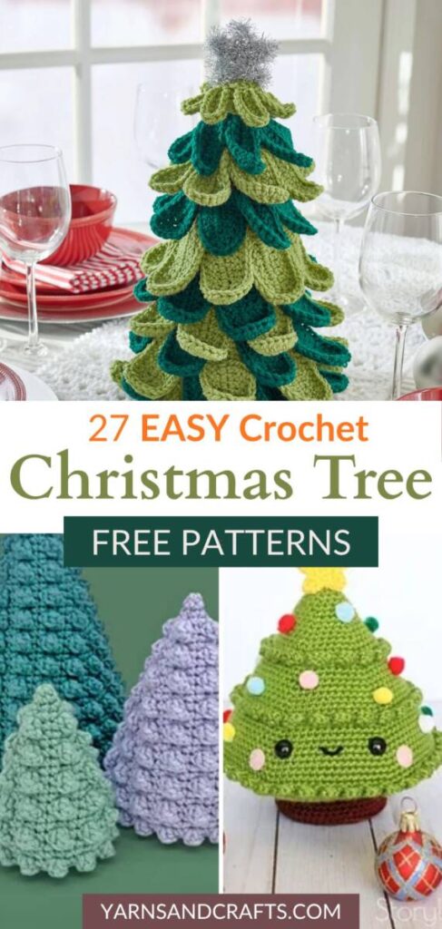 Free crochet Christmas tree patterns Pinterest