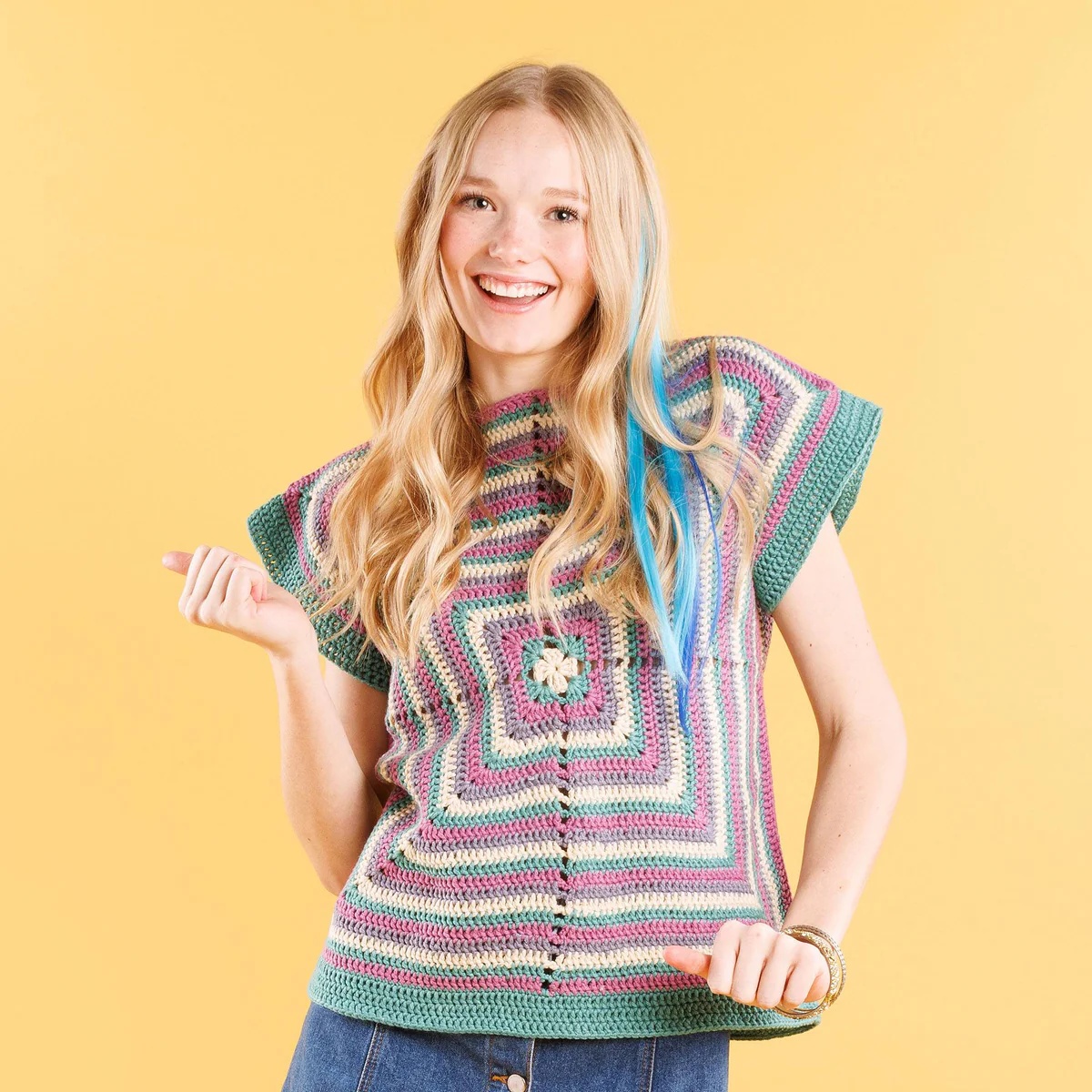 Free crochet mosaic top patterns