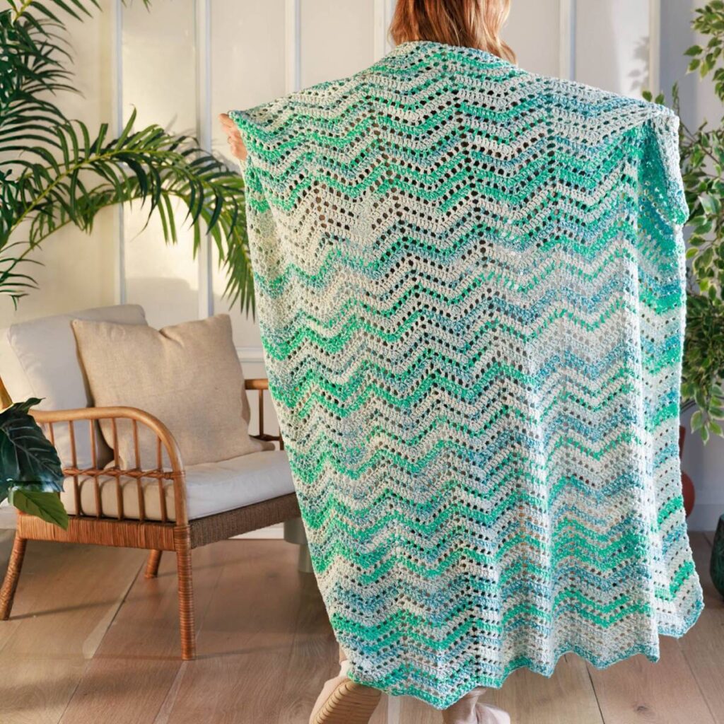 Free Crochet Zigzag Blanket Patterns Pinterest