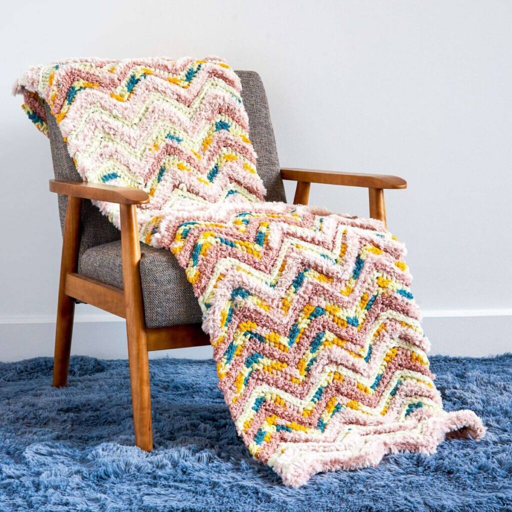 Free Crochet Zigzag Blanket Patterns Pinterest