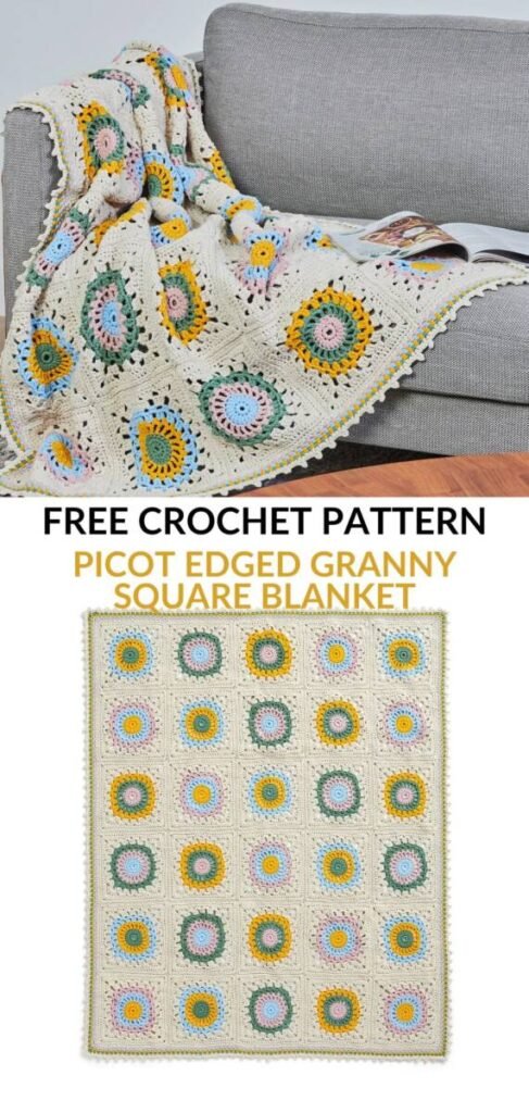 Free Crochet Granny Square Blanket Patterns Pinterest