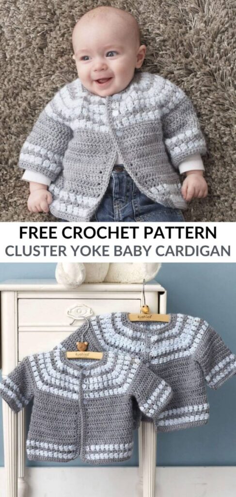 Free Crochet Baby Cardigan Patterns Pinterest