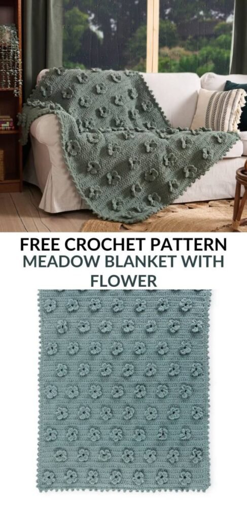 Free Crochet Blanket with Flowers Patterns Pinterest