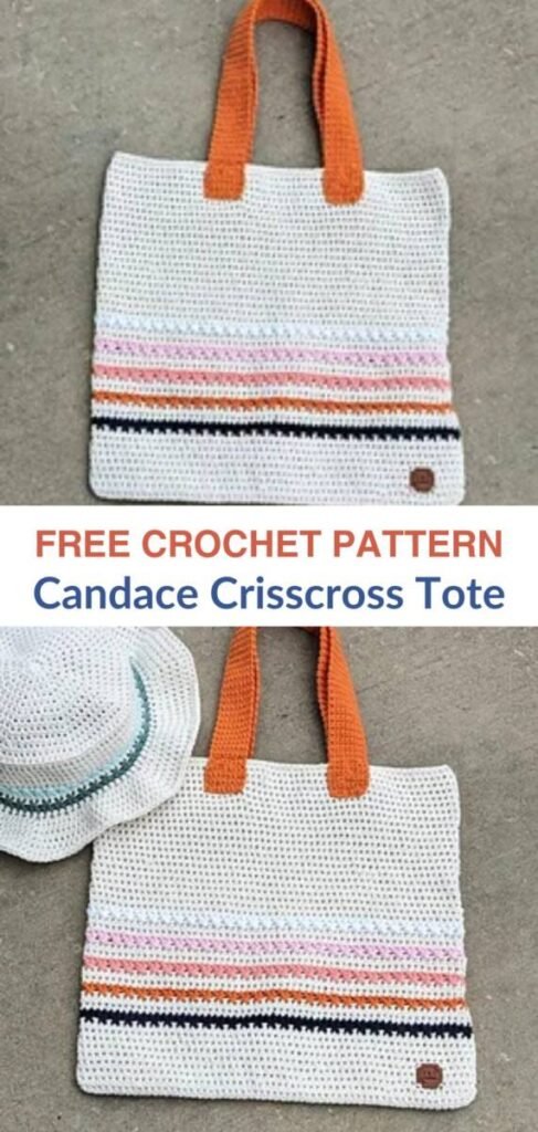 Free crochet crisscross mini tote patterns Pinterest
