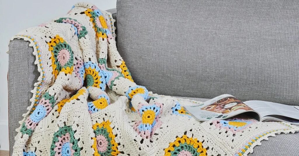 Free Crochet Granny Square Blanket Patterns Featured Image