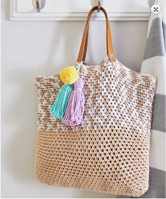 Free crochet ocean breeze tote patterns