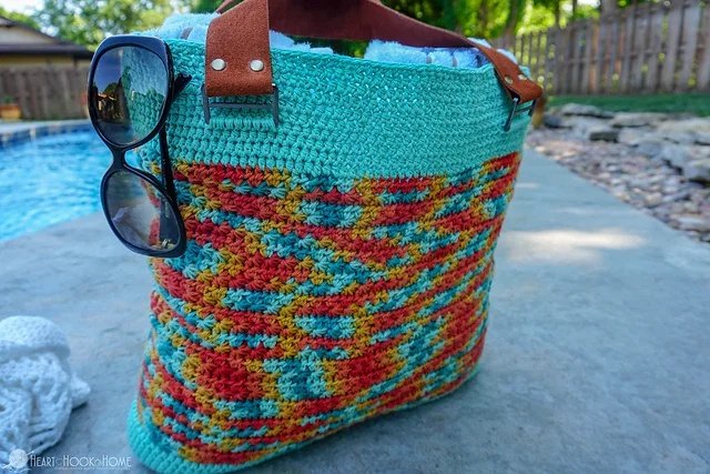 Free crochet ocean breeze tote patterns