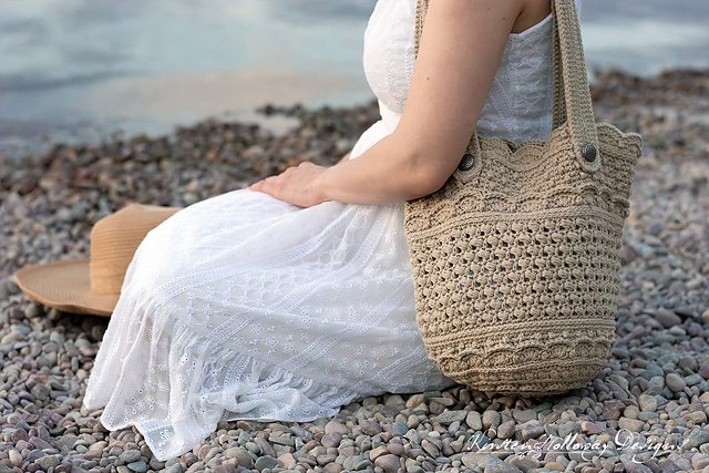 Free crochet ocean breeze tote patterns