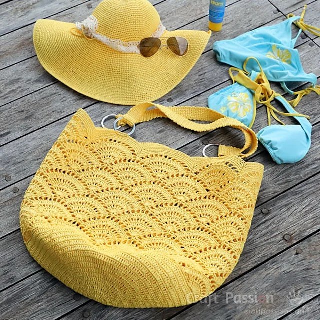 Free crochet ocean breeze tote patterns