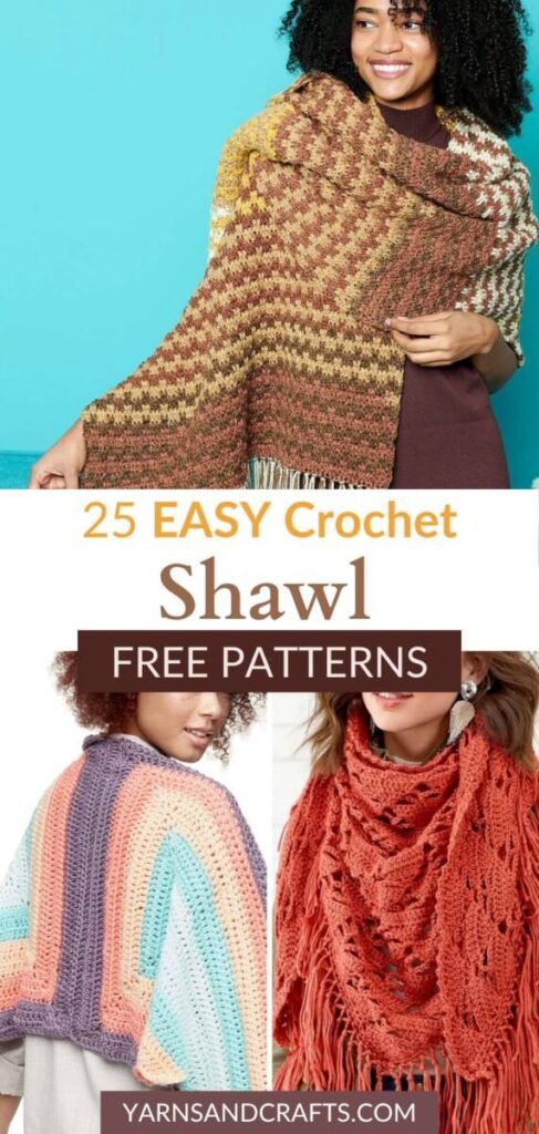 Free crochet shawl patterns Pinterest