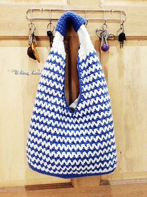 Free crochet v-stitch market bag patterns