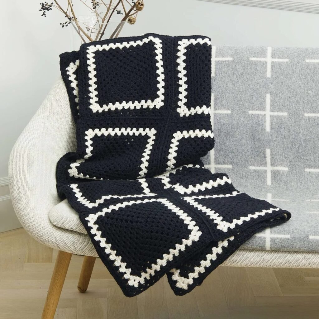 Free Crochet Granny Square Blanket Patterns Pinterest