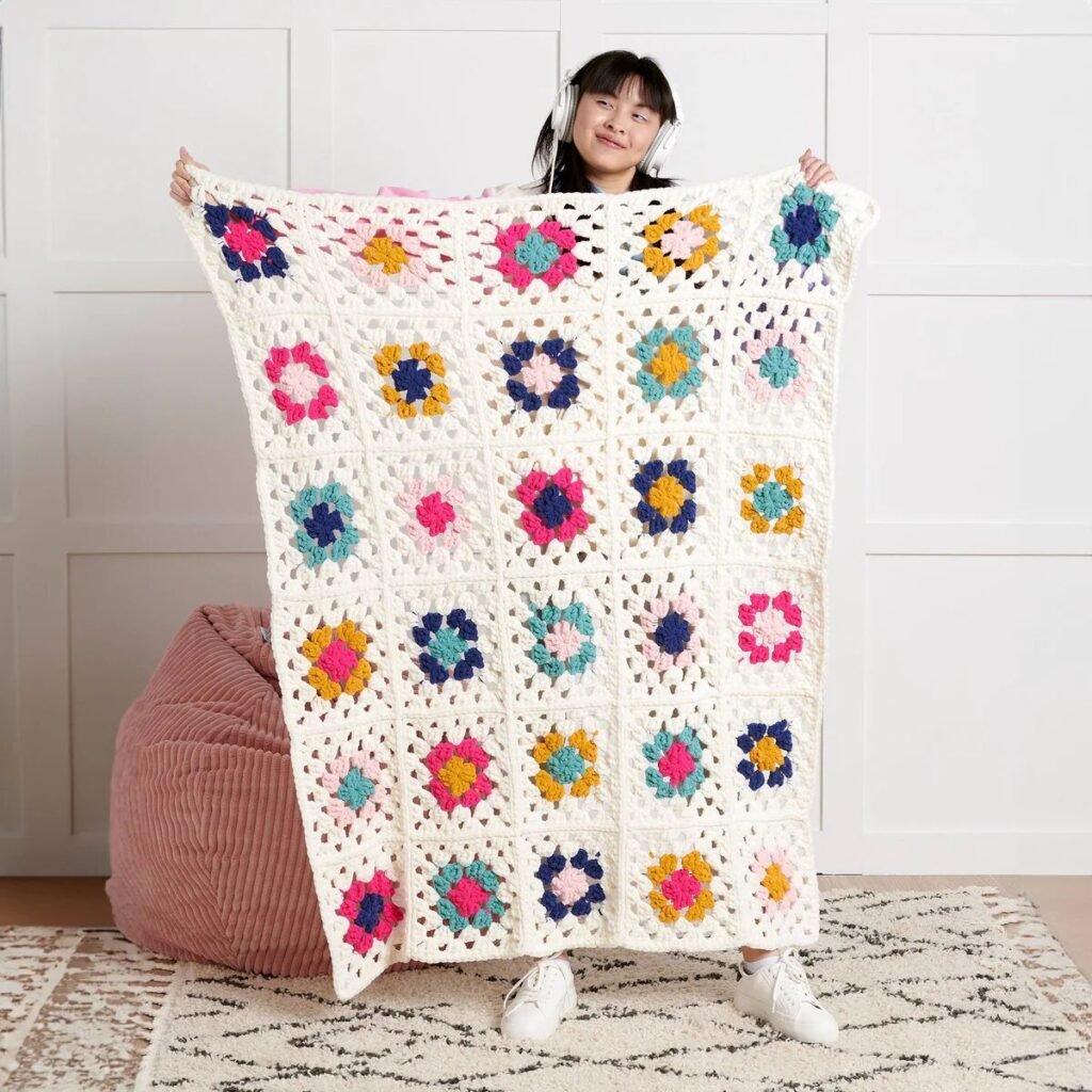 Free Crochet Granny Square Blanket Patterns Pinterest