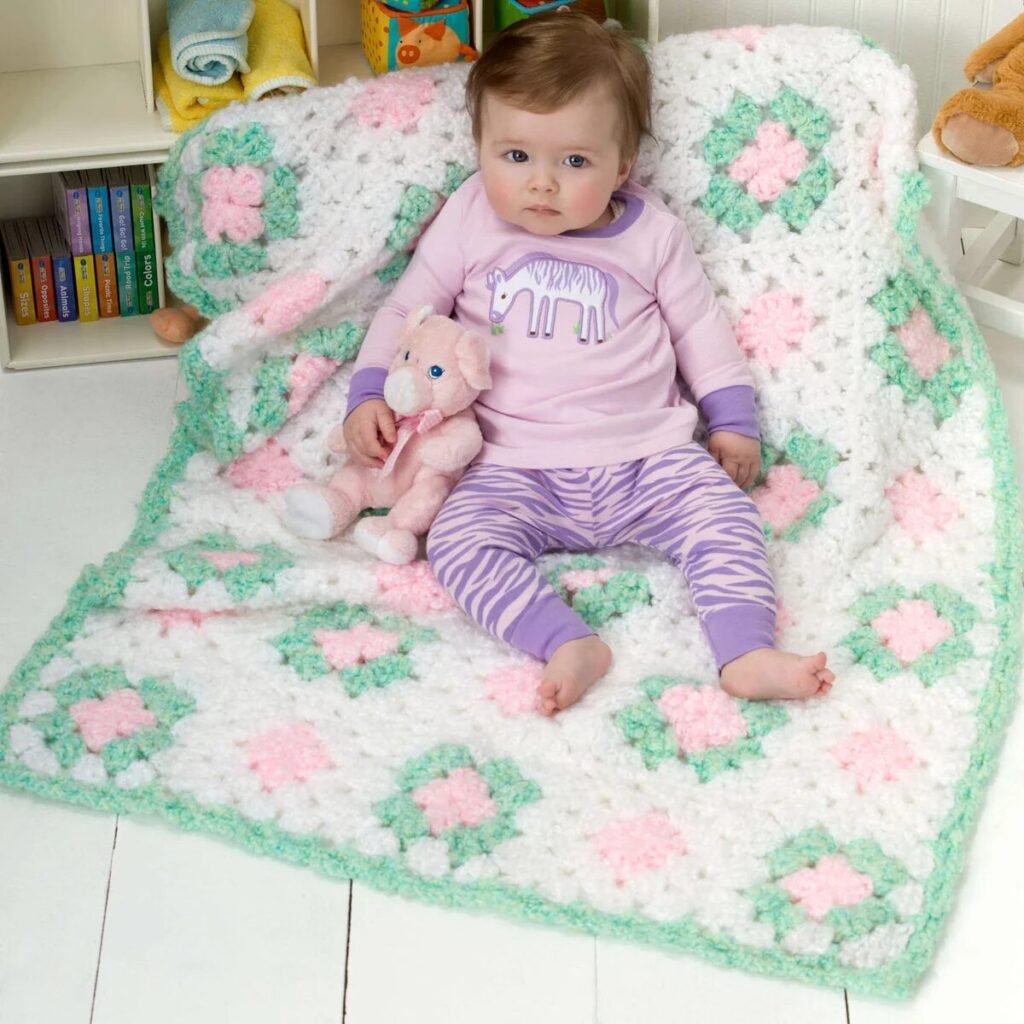 Free Crochet Blanket with Flowers Patterns