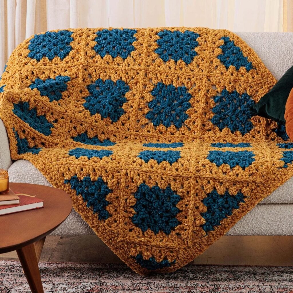 Free Crochet Granny Square Blanket Patterns Pinterest