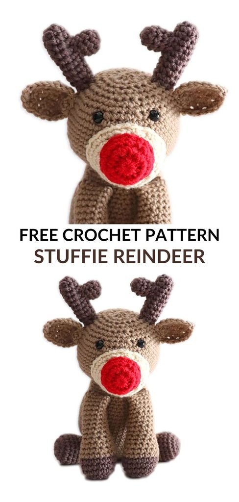 Free Crochet Reindeer Patterns Pinterest