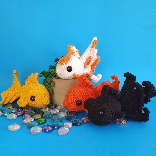 Free amigurumi crochet goldfish patterns