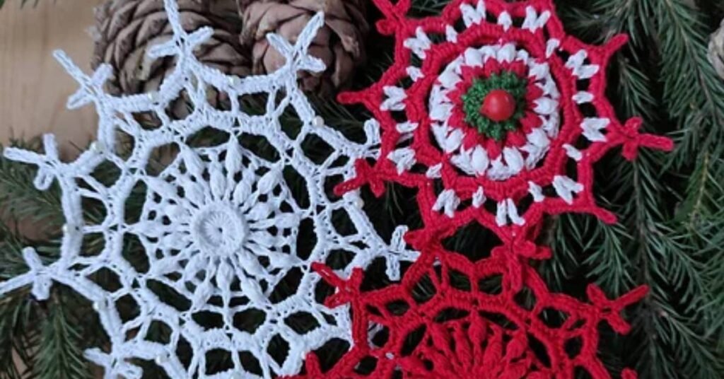 Free crochet snowflake patterns featured image