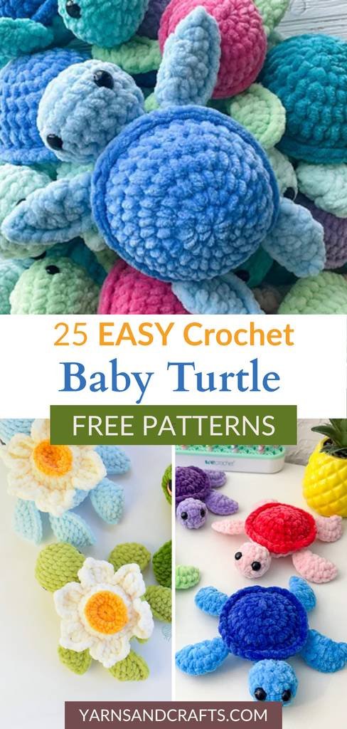Free amigurumi crochet baby turtle patterns Pinterest