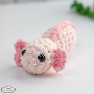 Free no-sew amigurumi crochet axolotl patterns