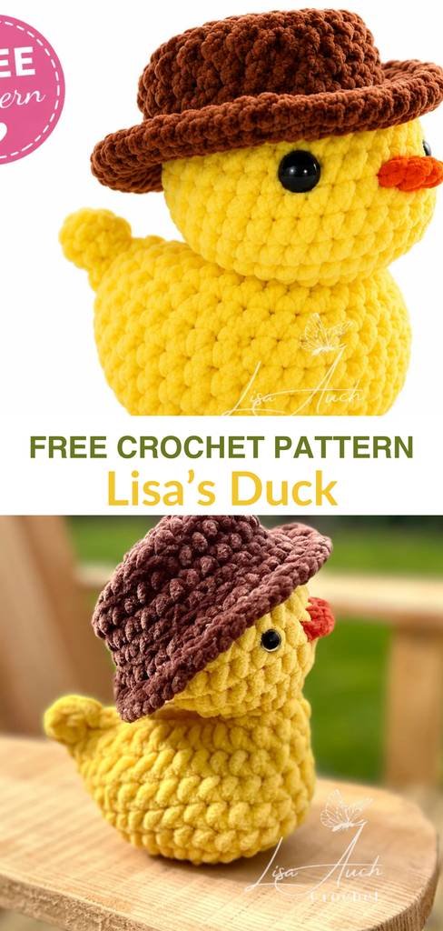 Free no-sew amigurumi crochet duck patterns Pinterest