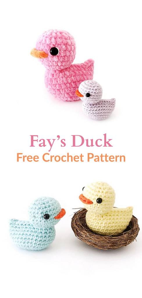 Free no-sew amigurumi crochet duck patterns Pinterest