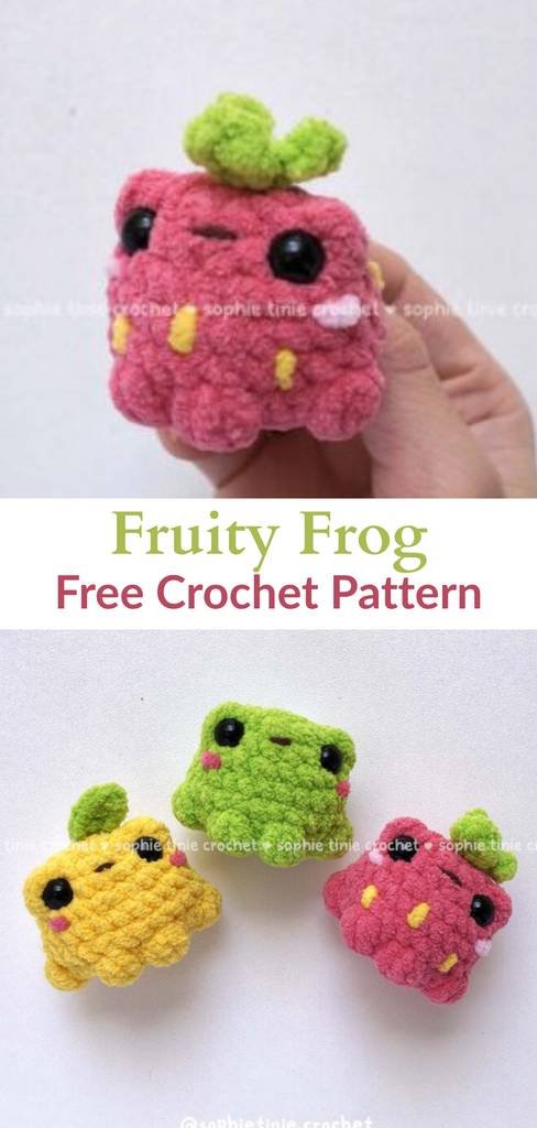 Free no-sew amigurumi crochet frog patterns Pinterest
