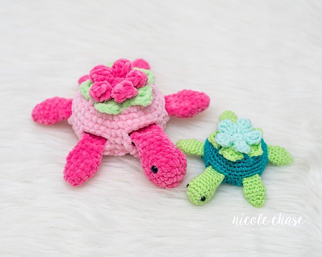 Free no-sew amigurumi crochet turtle patterns