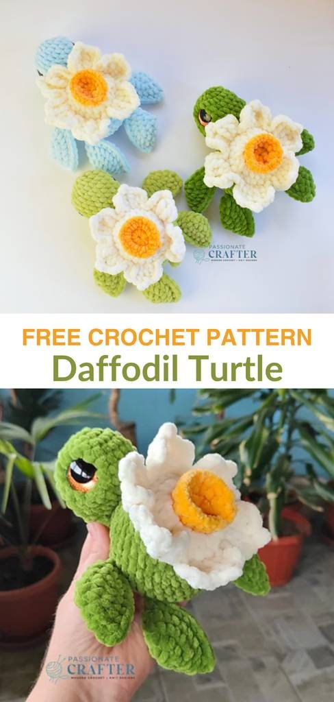 Free no-sew amigurumi crochet turtle patterns Pinterest