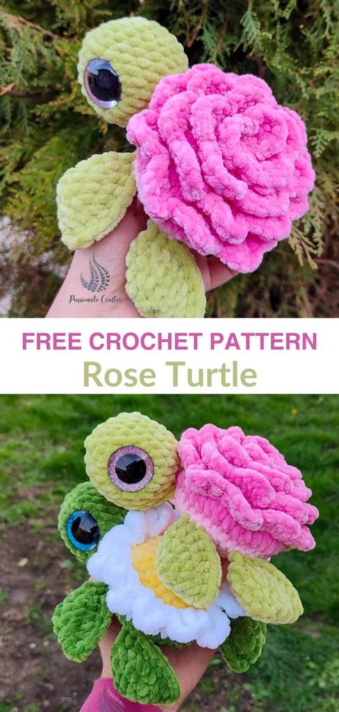 Free no-sew amigurumi crochet turtle patterns Pinterest