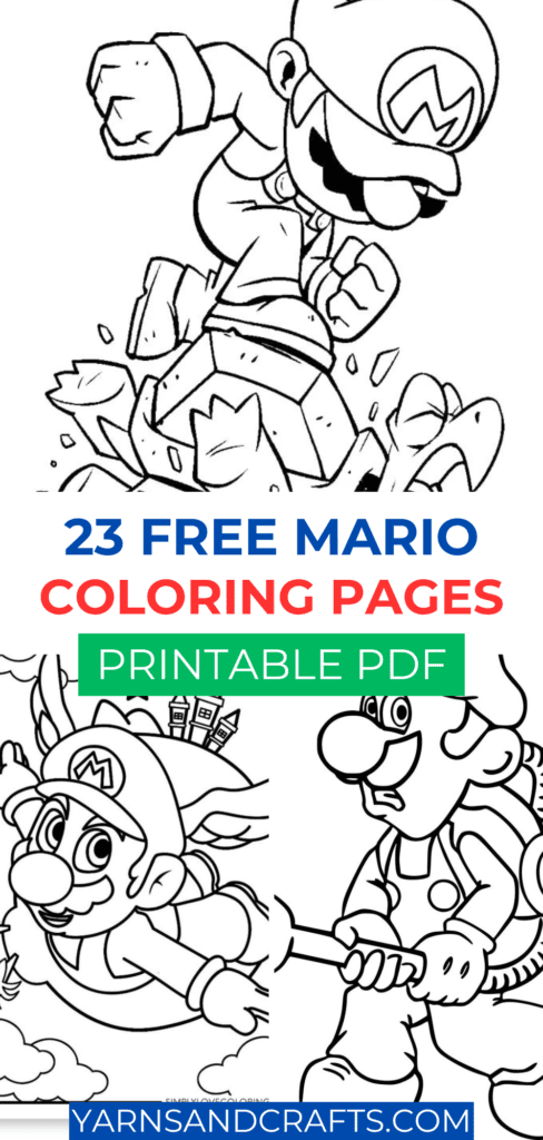 free mario coloring pages