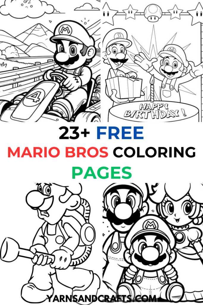 free mario coloring pages