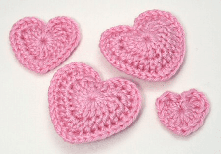 free crochet heart patterns