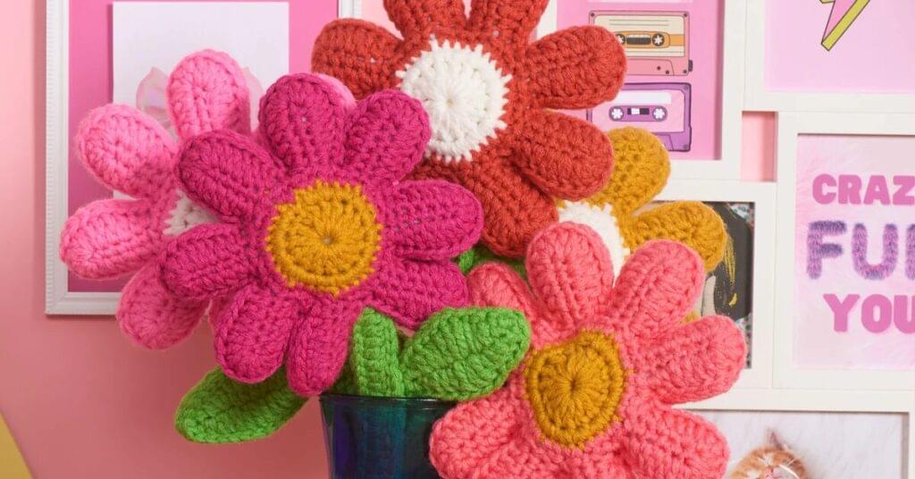Free Crochet Puff Flower Patterns
